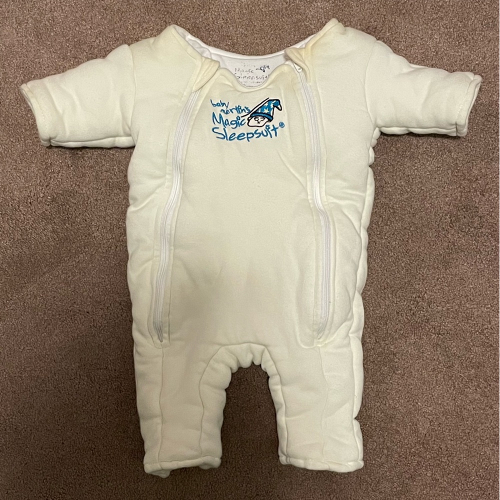 Baby Merlin’s Magic Sleepsuit, Off-White 3-6 mos